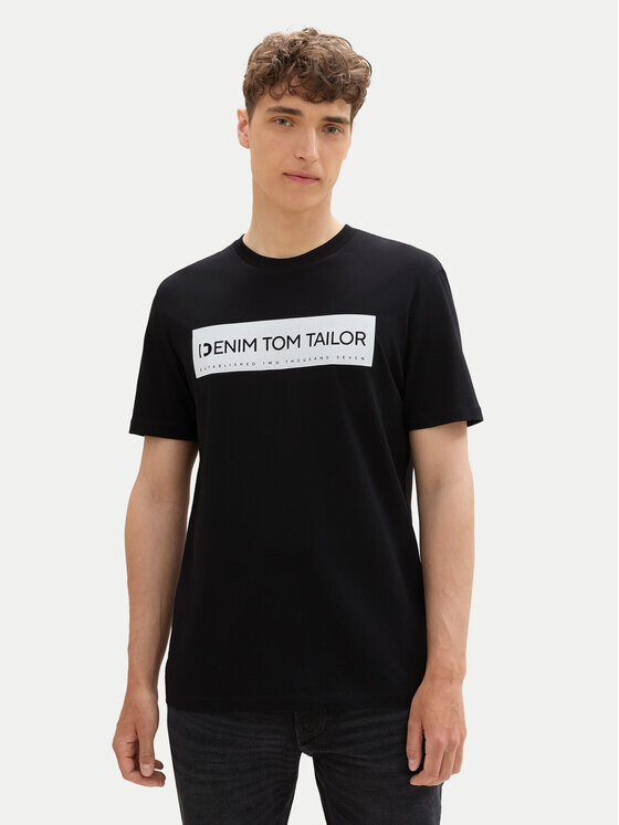 

Футболка стандартного кроя Tom Tailor Denim, черный