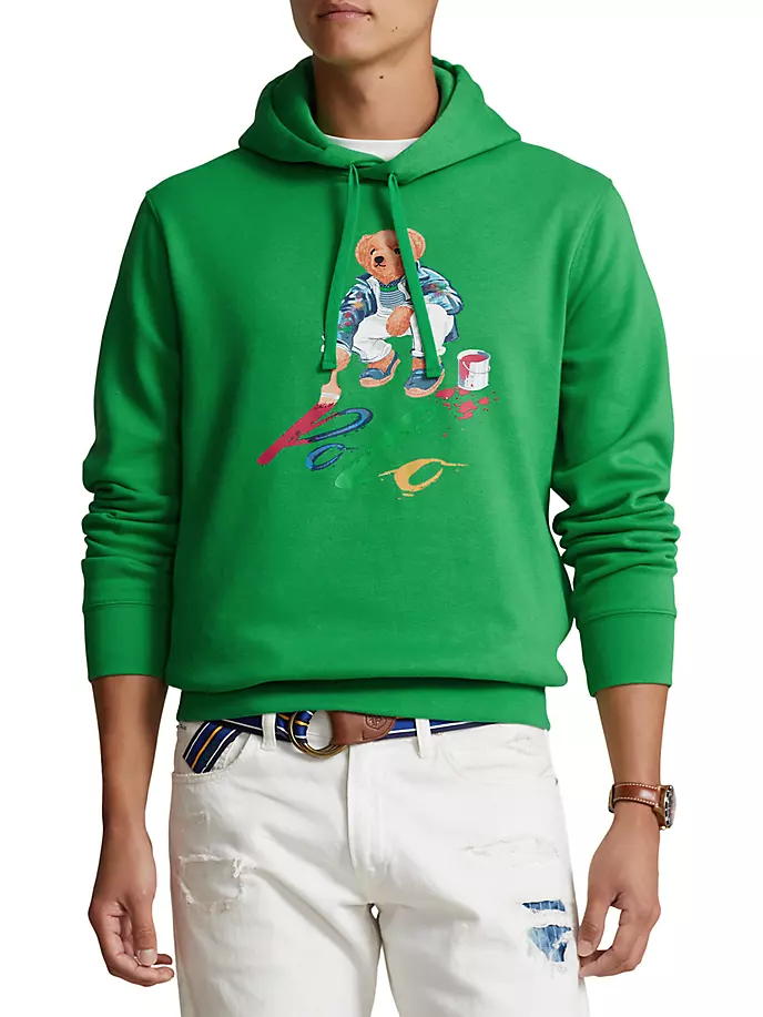 

Толстовка-поло с изображением медведя Polo Ralph Lauren, зеленый