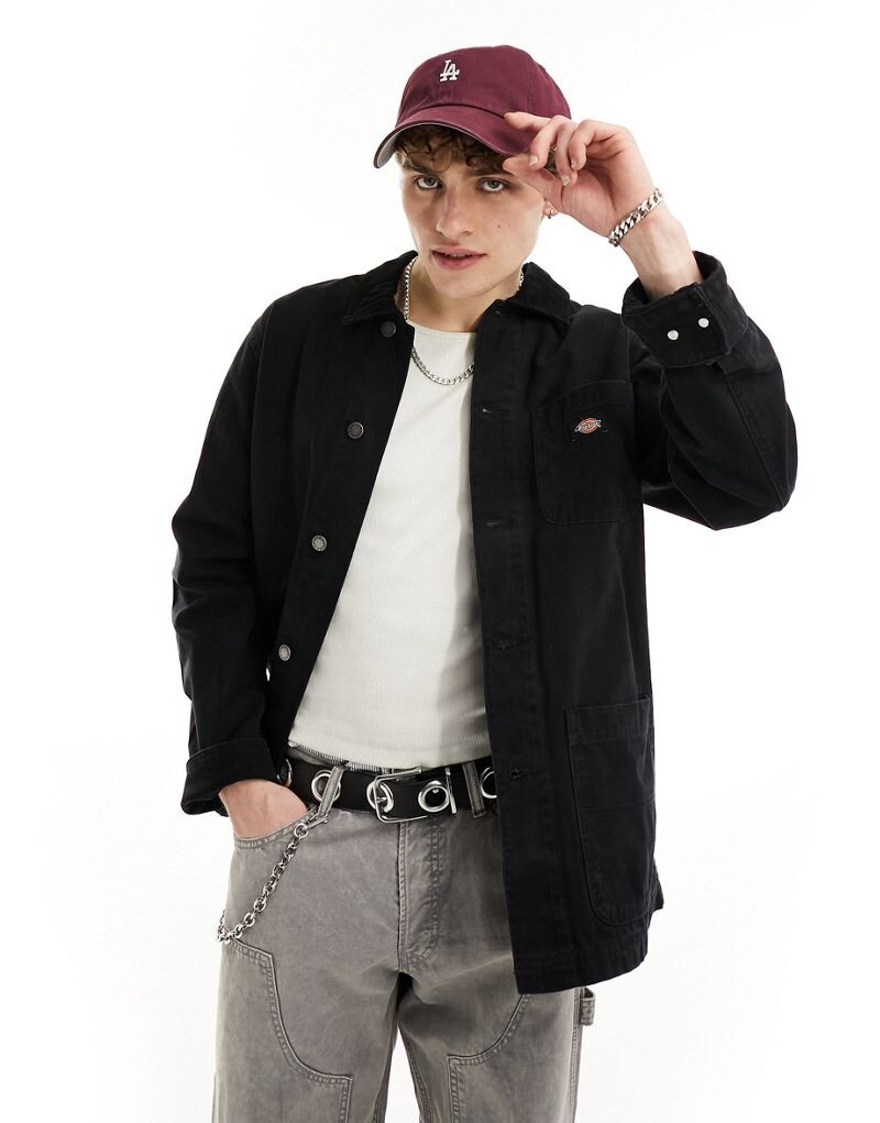 

Черное рабочее пальто без подкладки Dickies Duck Canvas