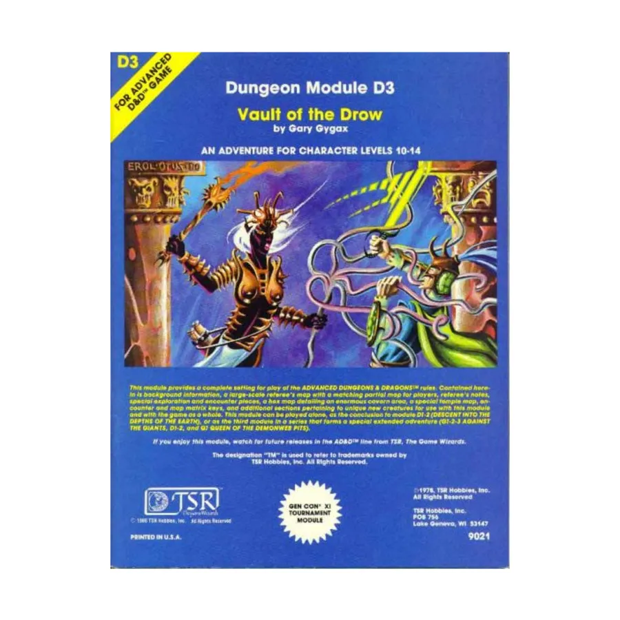 

Модуль Vault of the Drow (7th Printing, Blue), Advanced Dungeons & Dragons (1st Edition) - Modules & Adventures - D, G & Q Series