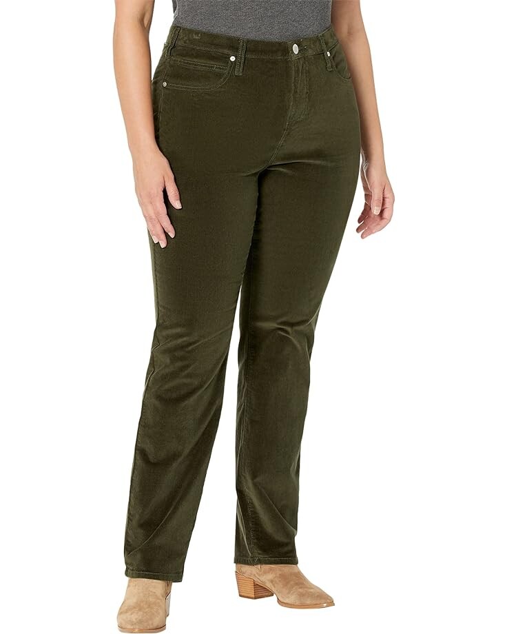 

Брюки Jag Jeans Plus Size Ruby Mid-Rise Straight Leg, оливковый, Зеленый