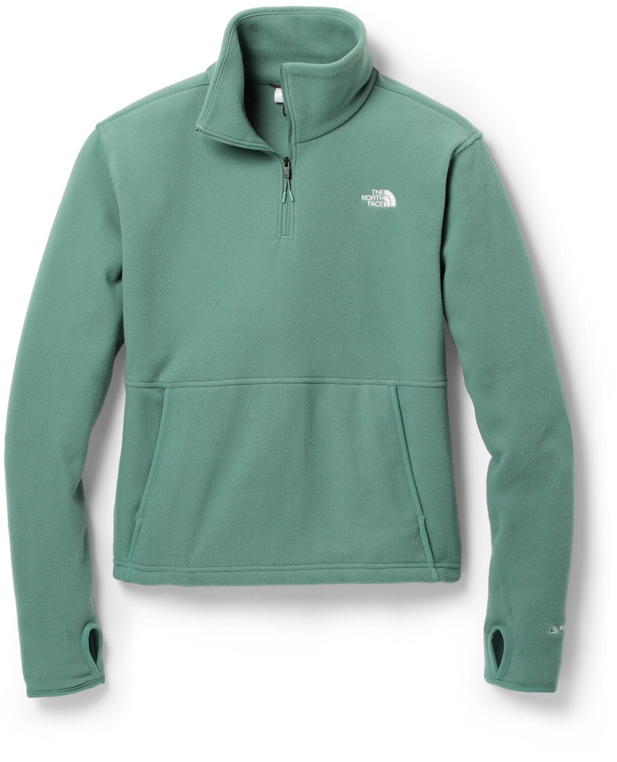 

Пуловер Alpine Polartec 100 с молнией в четверть — женский The North Face, зеленый