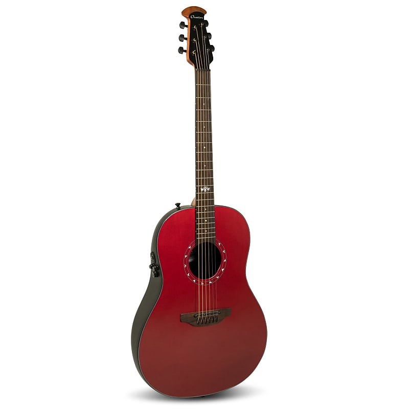 Акустическая гитара Ovation Ultra E-Acoustic Guitar 1516VRM Mid/Non-Cutaway, Vampira Red фотографии