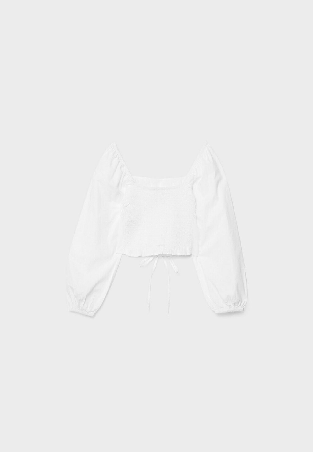 

Блузка с длинными рукавами Stradivarius, белый