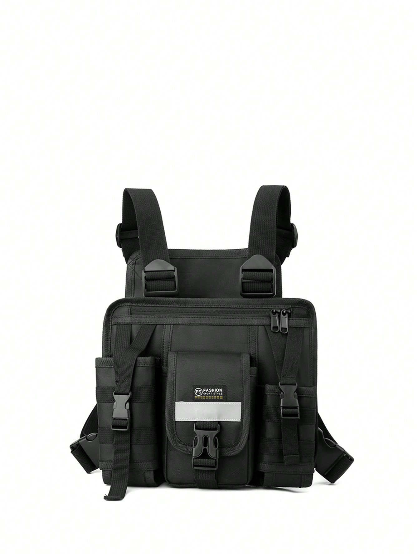 1 шт. Мужская сумка-жилет нового стиля, нейлоновая нагрудная сумка на молнии, черный водонепроницаемая нейлоновая нагрудная сумка зеленый