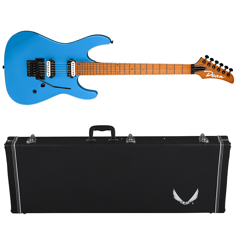 Электрогитара Dean MD24 Floyd Roasted Maple Vintage Blue Electric Guitar + Hard Case MD 24 F цена и фото