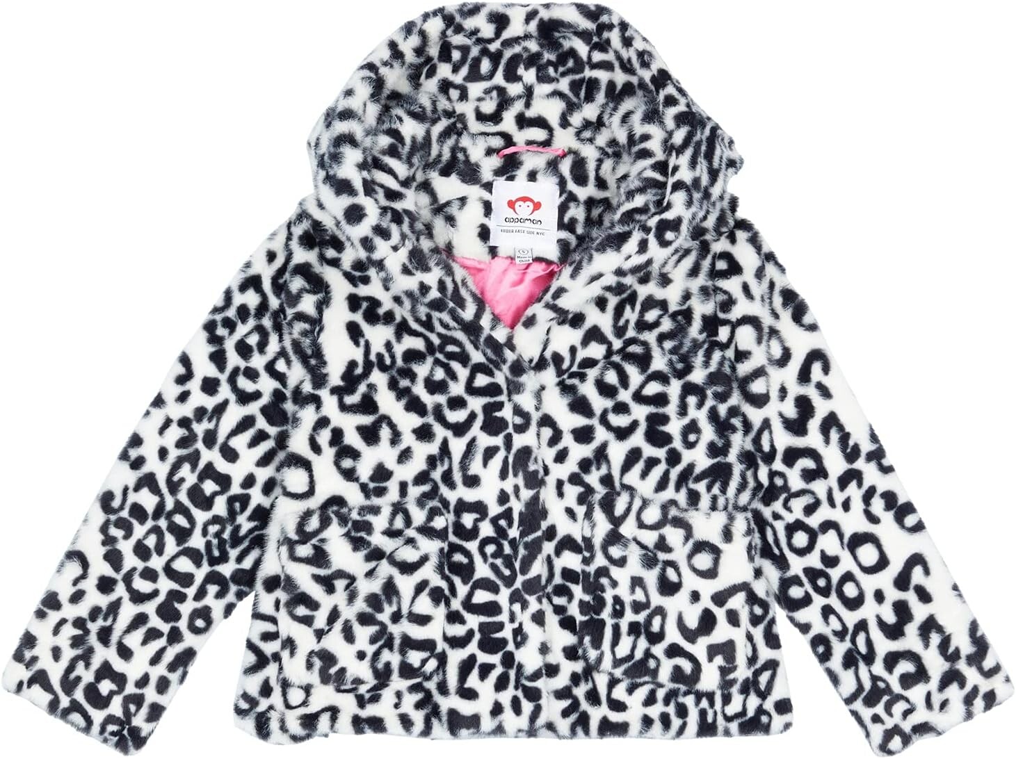 

Пальто Appaman Cleo Faux Fur Animal Print Coat, цвет Snow White