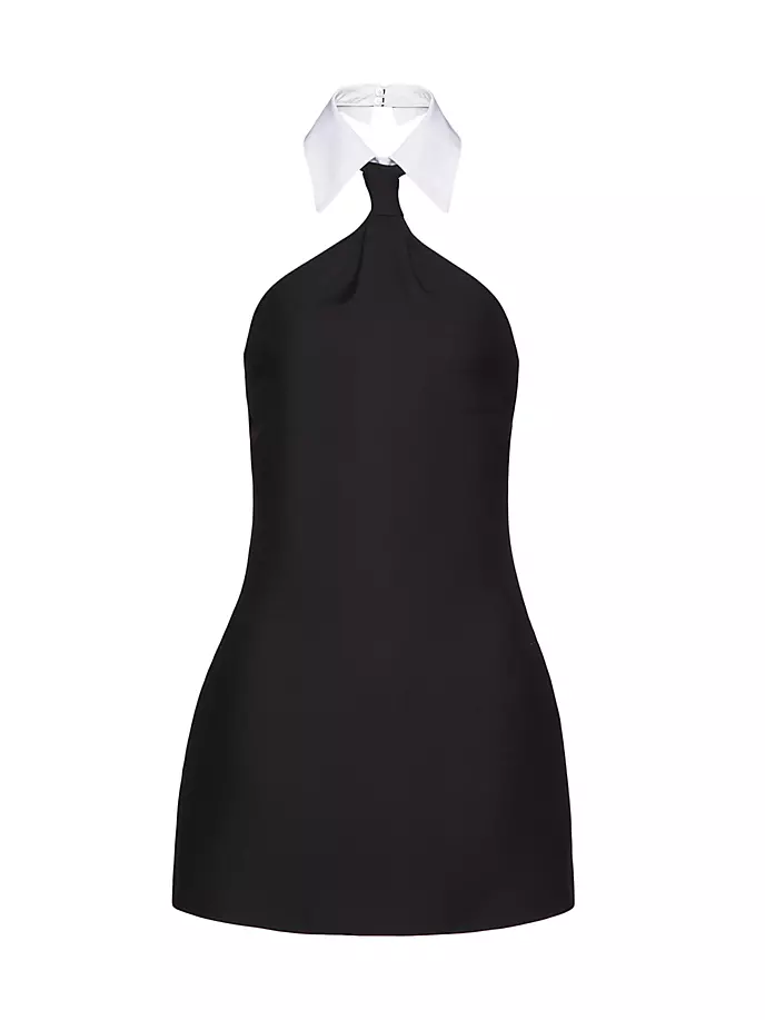 

Короткое платье из крепа от кутюр Valentino Garavani, белый