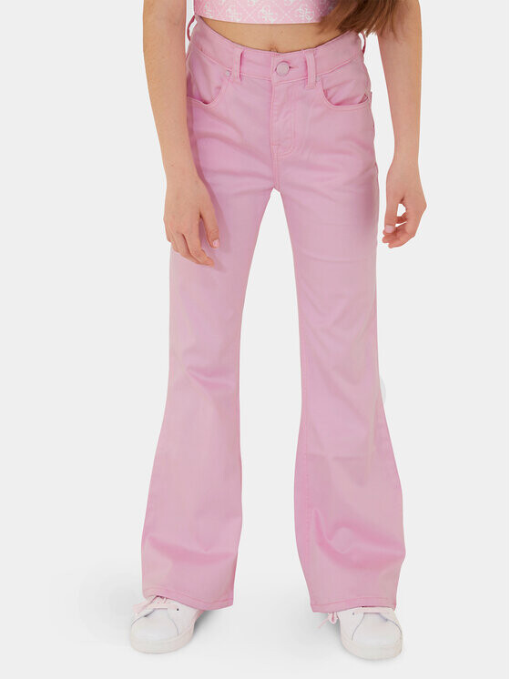 

Тканевые брюки кроя bootcut Guess, розовый