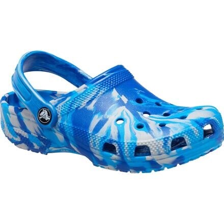 

Классические сабо под мрамор — детские Crocs, цвет Blue Bolt/Multi