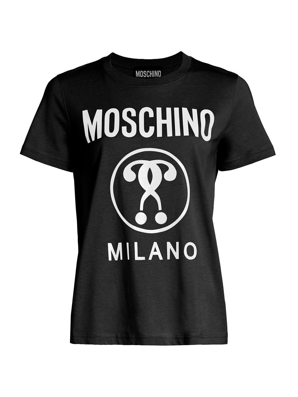 

Футболка с логотипом вопросительного знака Moschino, черный