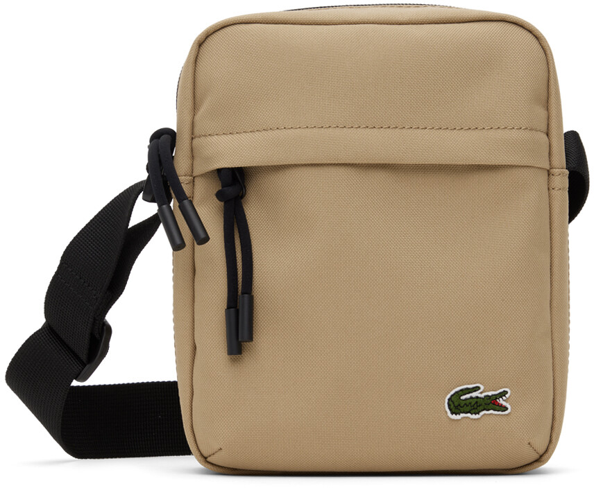 

Бежевая сумка через плечо на молнии Lacoste
