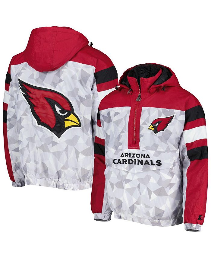 

Мужская белая куртка Cardinal Arizona Cardinals Tuesday Night Gridiron Raglan с капюшоном и полумолнией на половину длины Starter, белый