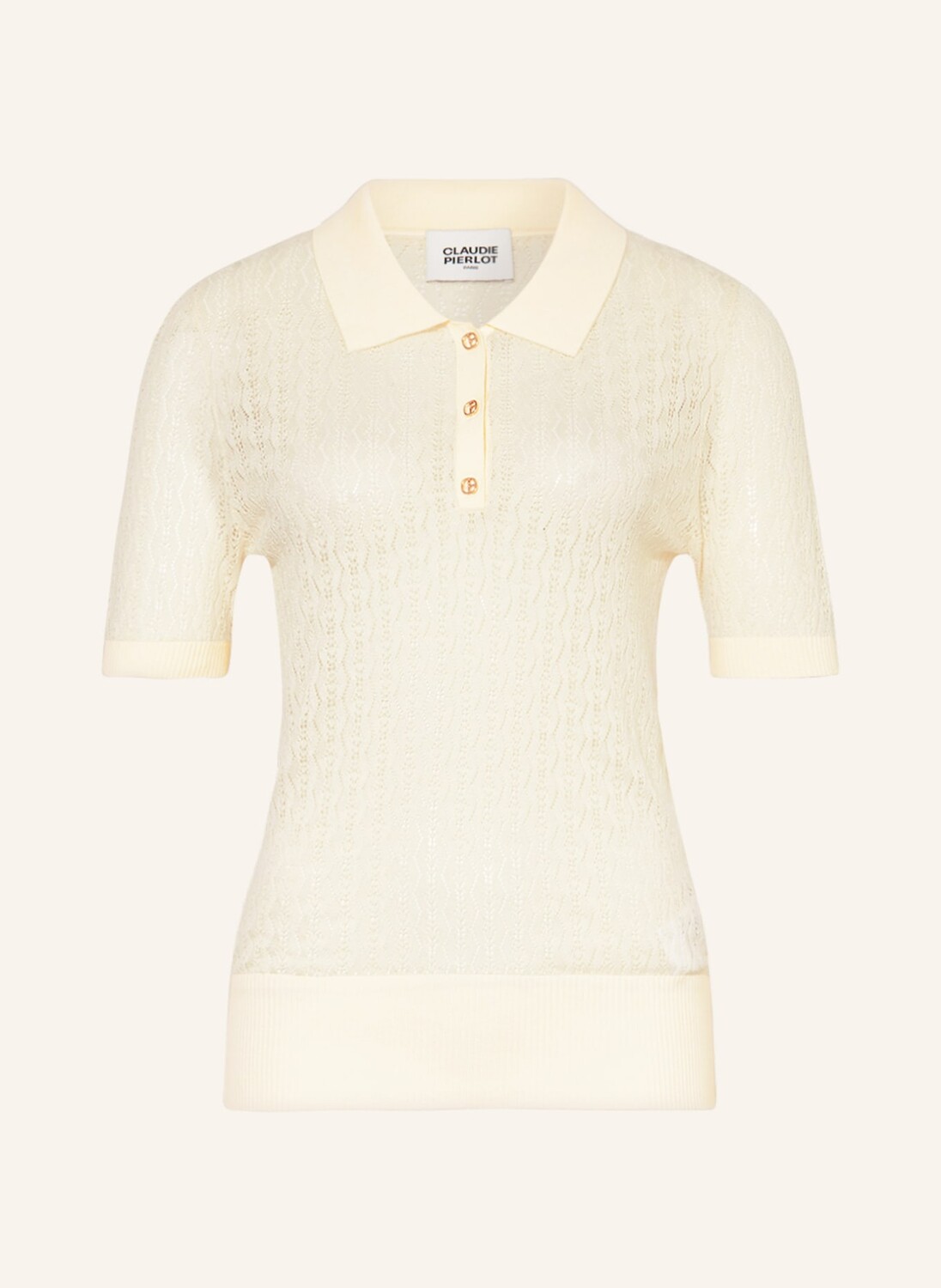 

Рубашка поло CLAUDIE PIERLOT Strick MON POLO, экру