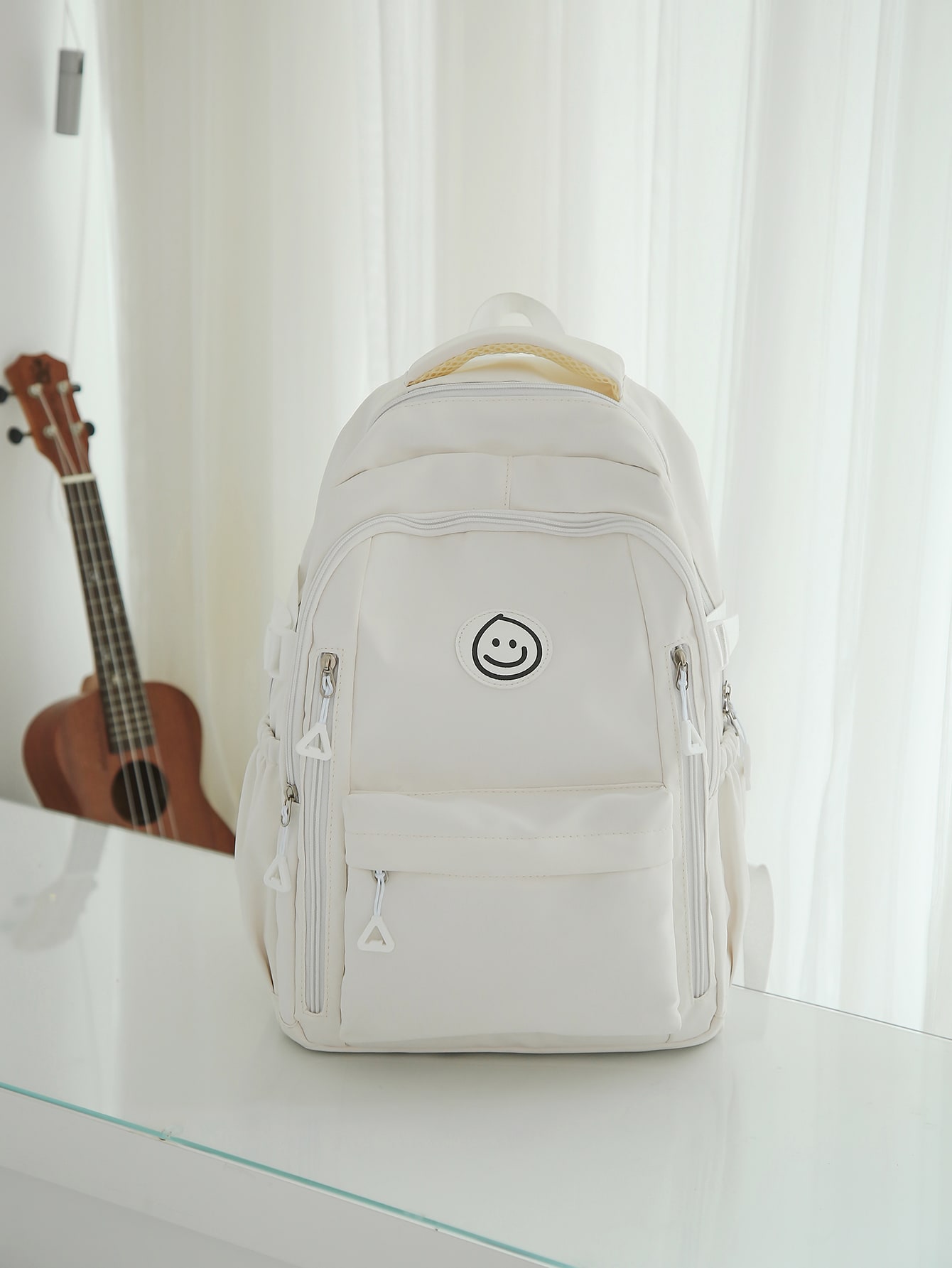 Противоугонный студенческий дорожный рюкзак с несколькими карманамиШкольный рюкзак, белый цена и фото