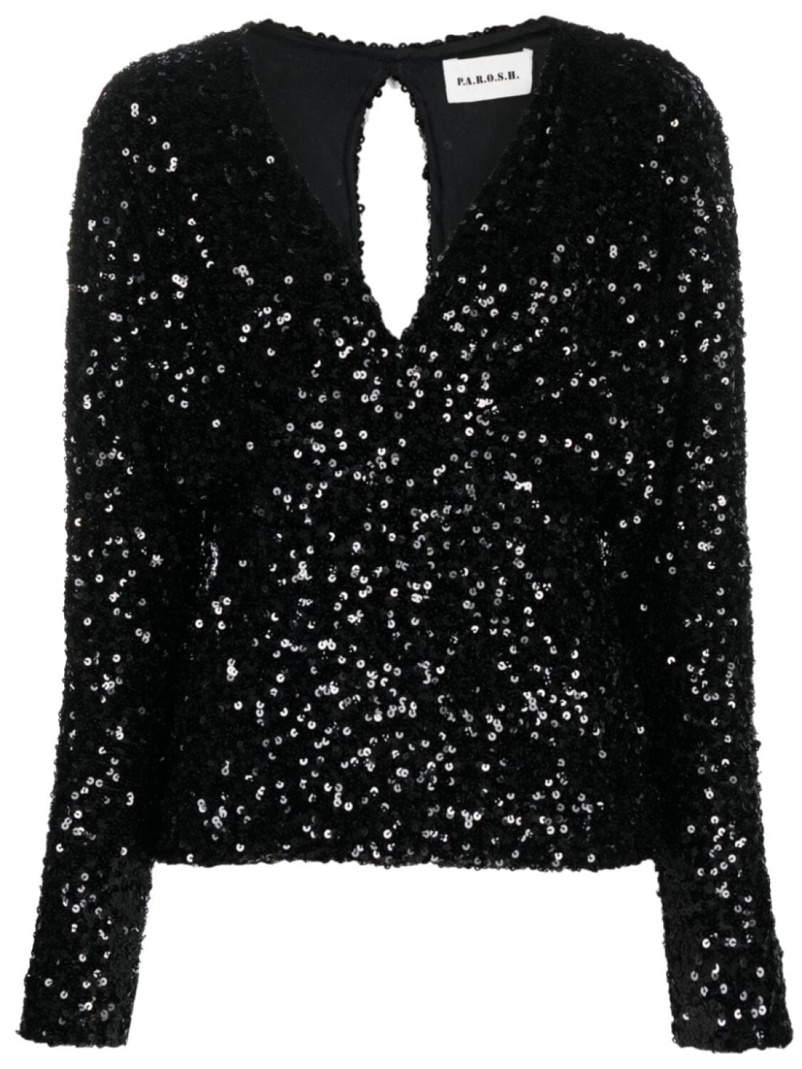

P.A.R.O.S.H. cut-out sequinned top, черный