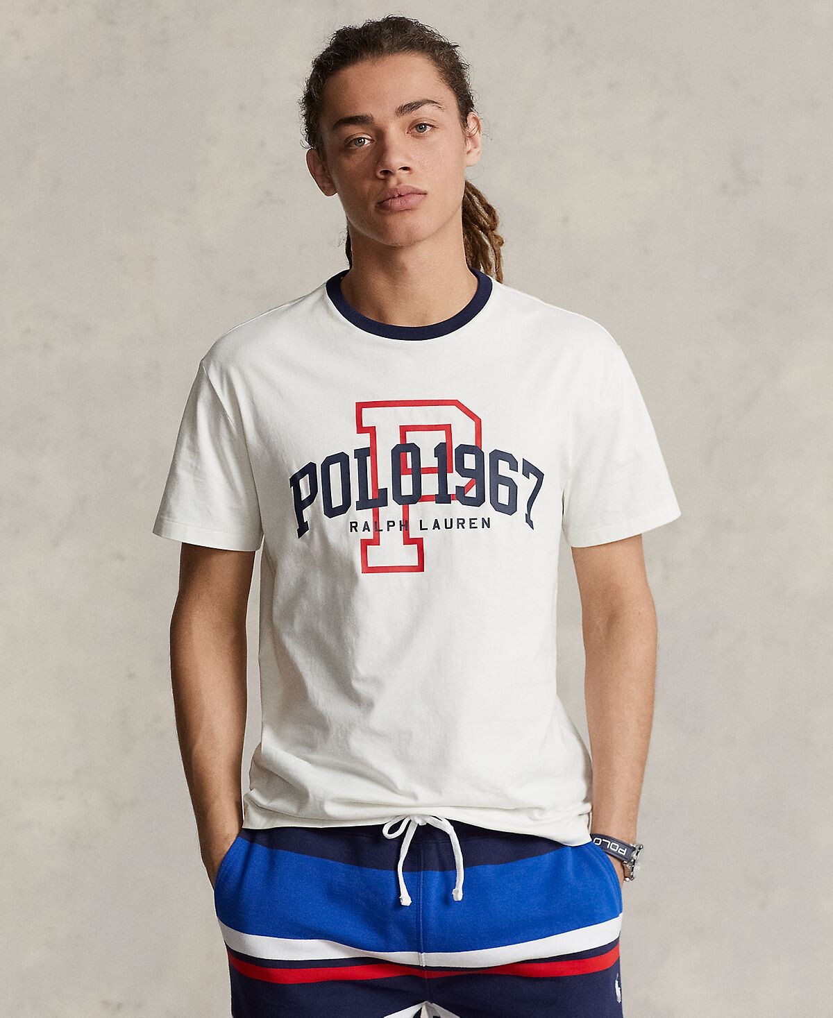 

Мужская трикотажная футболка классического кроя с логотипом Polo Ralph Lauren