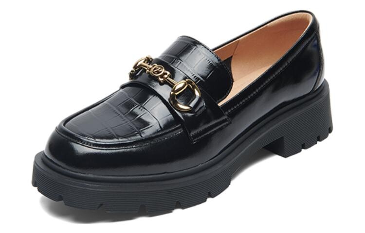 

Лоферы женские Pt'Son, цвет Black crocodile