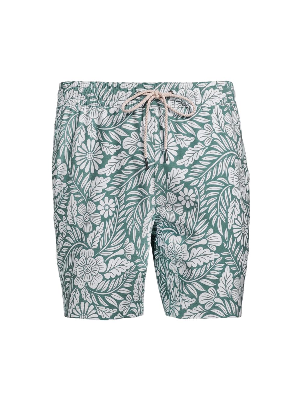 цена 7-дюймовые плавательные шорты Bayberry с гавайским цветочным принтом Fair Harbor, зеленый
