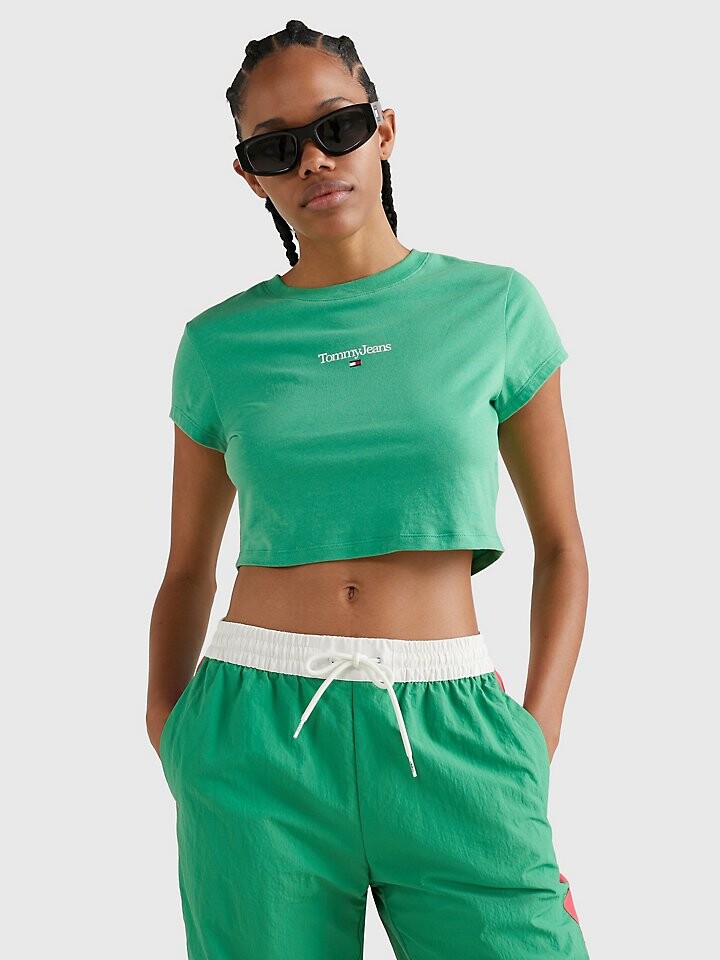 

Укороченная футболка с логотипом Baby Fit Tommy Jeans