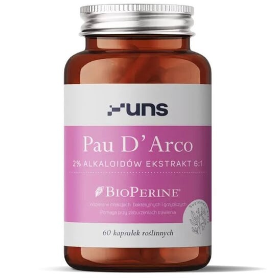 

Uns, Pau D'Arco 2% экстракт алкалоидов 6:1, 60 капс.