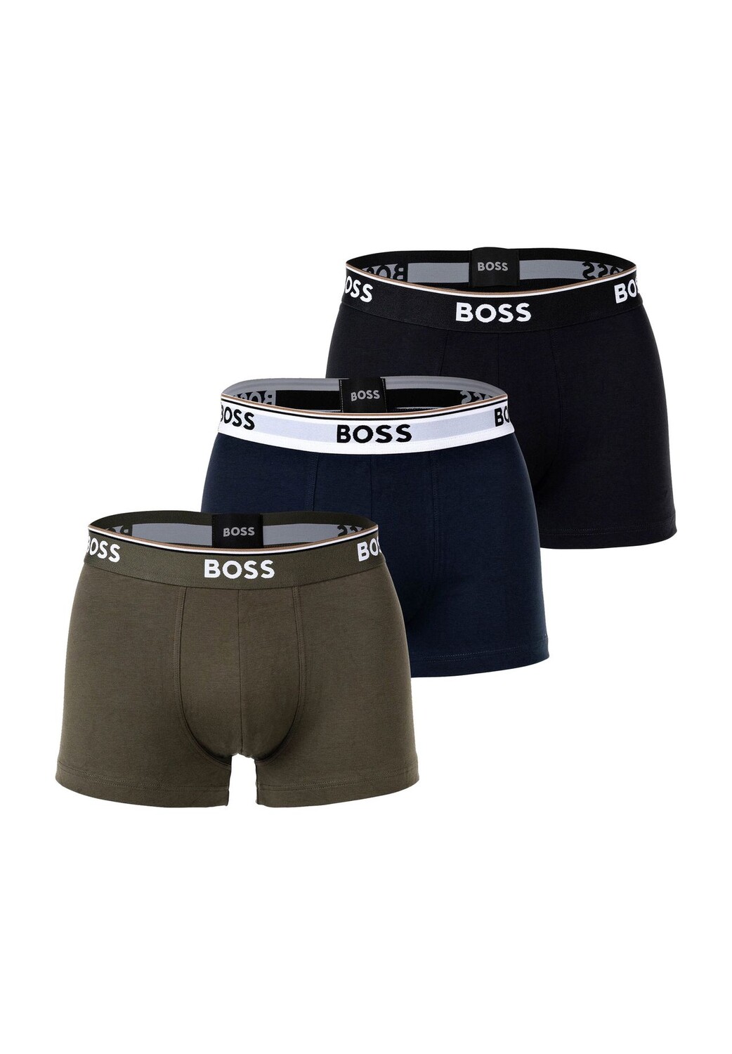 

Короткие трусы Power Pants, пояс с логотипом, 3 шт., мужские BOSS, цвет Open Miscella