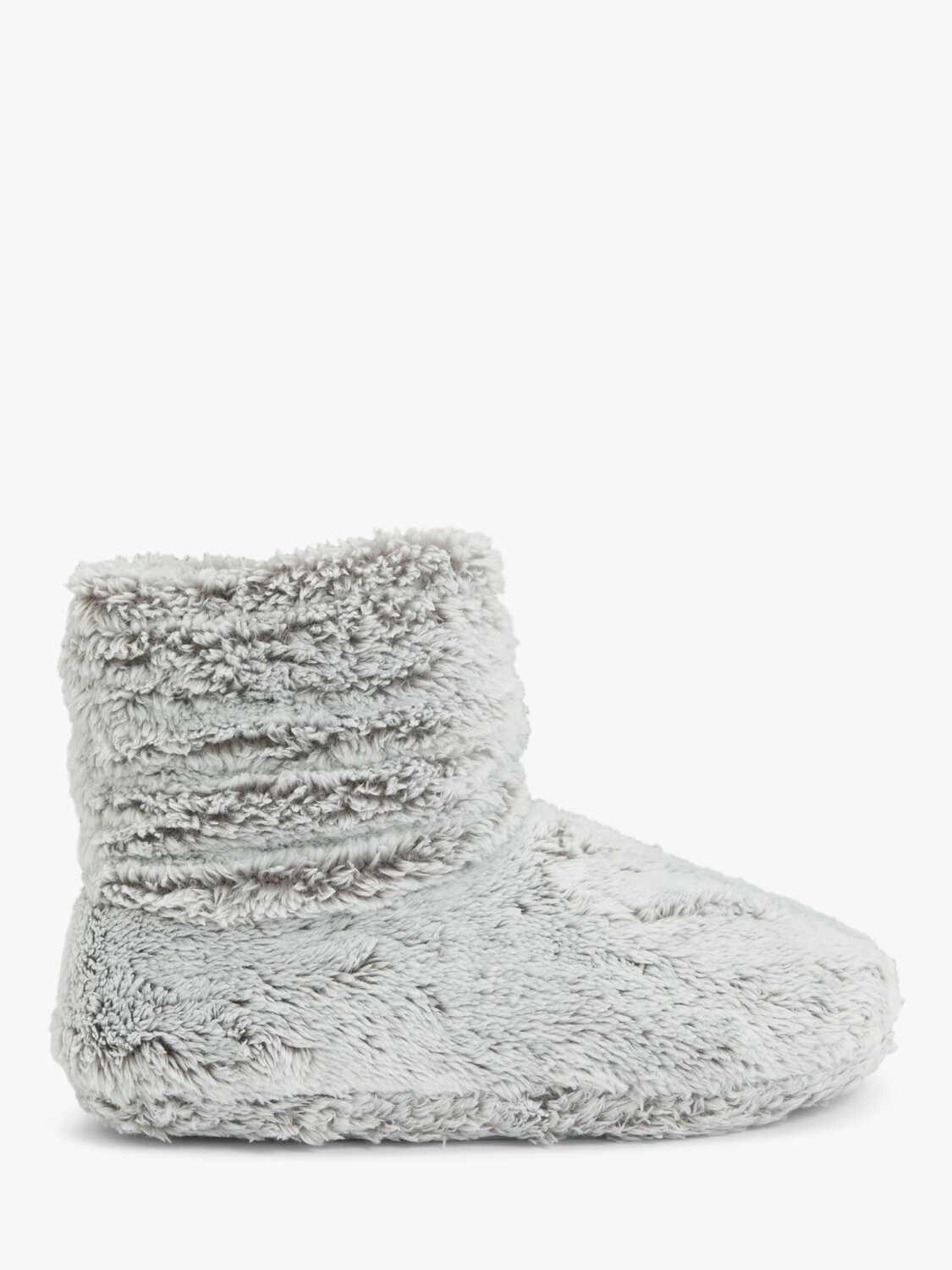 

Флисовые тапочки с высоким ворсом John Lewis, серый