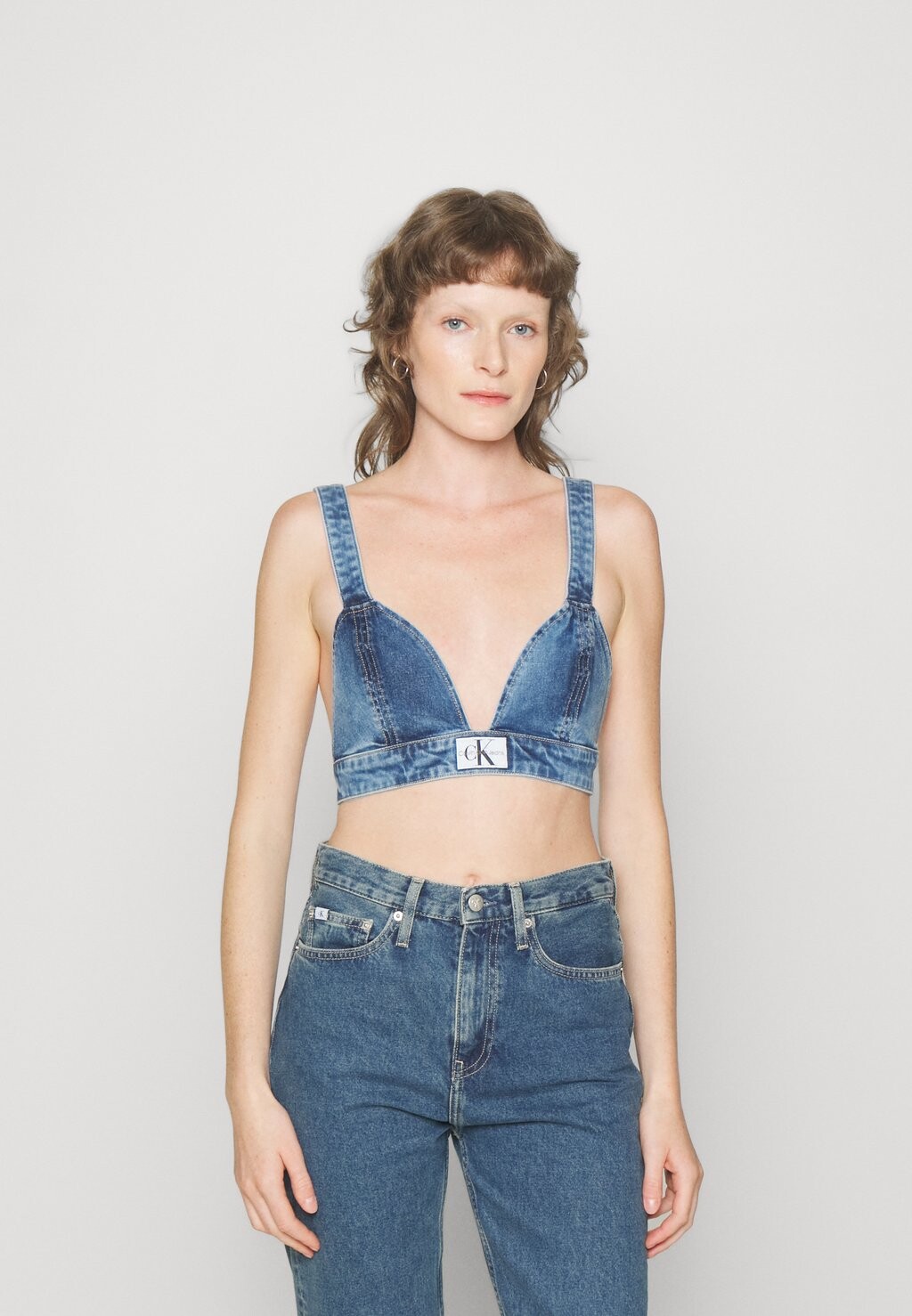 

Блузка Calvin Klein Jeans БРАЛЕТТ, цвет denim medium
