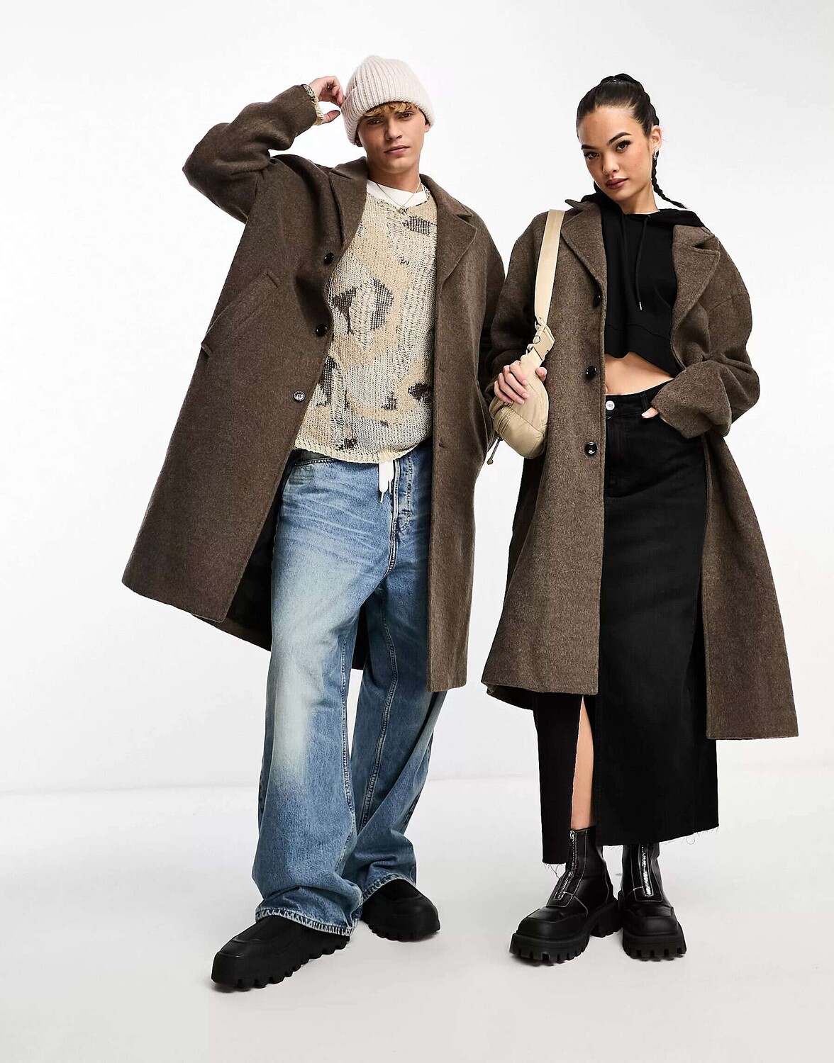 

Пальто унисекс из смесовой шерсти Weekday Albin эксклюзивно для ASOS