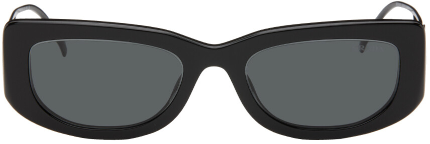

Черные солнцезащитные очки с треугольным логотипом Prada Eyewear