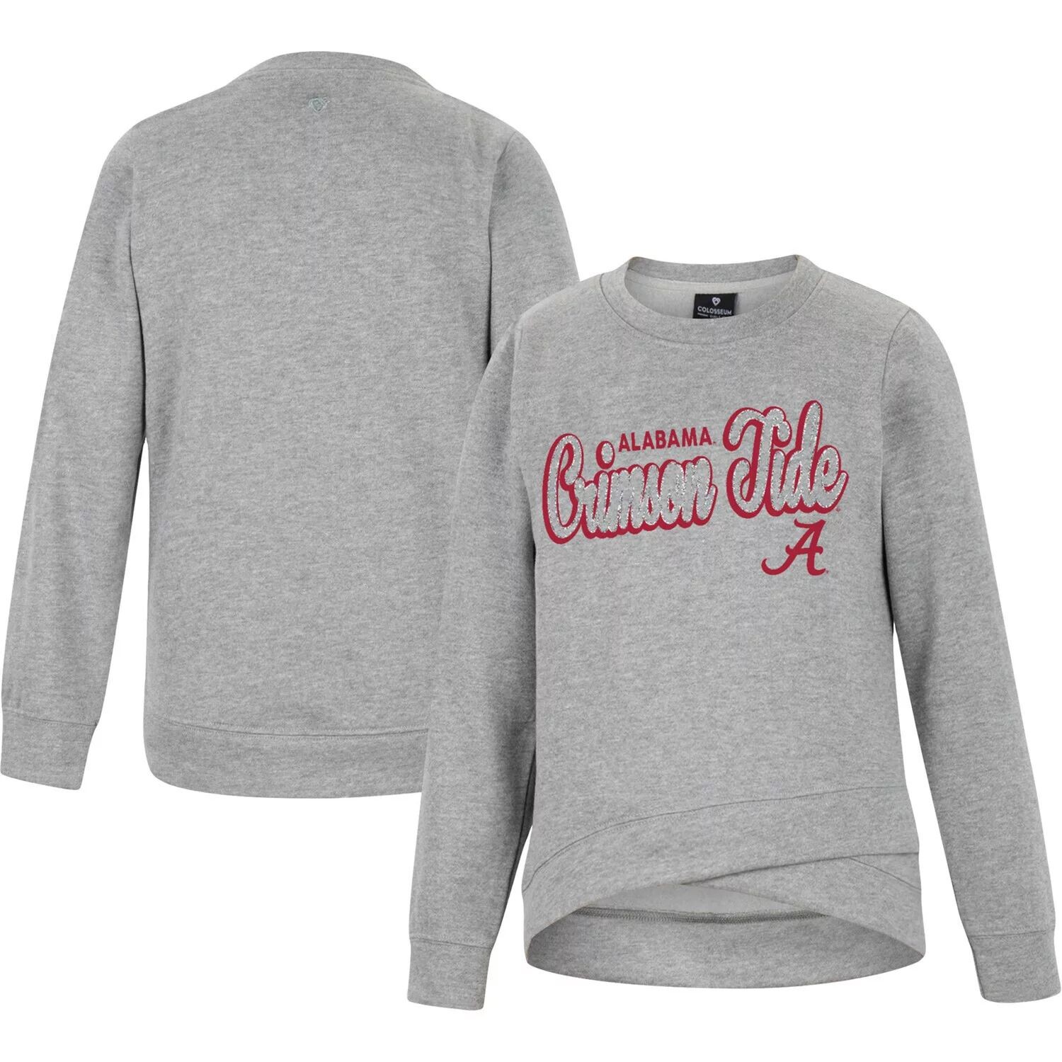 

Толстовка с капюшоном Youth Colosseum Heather Grey Alabama Crimson Tide Whohoopers Bling Crossover Colosseum