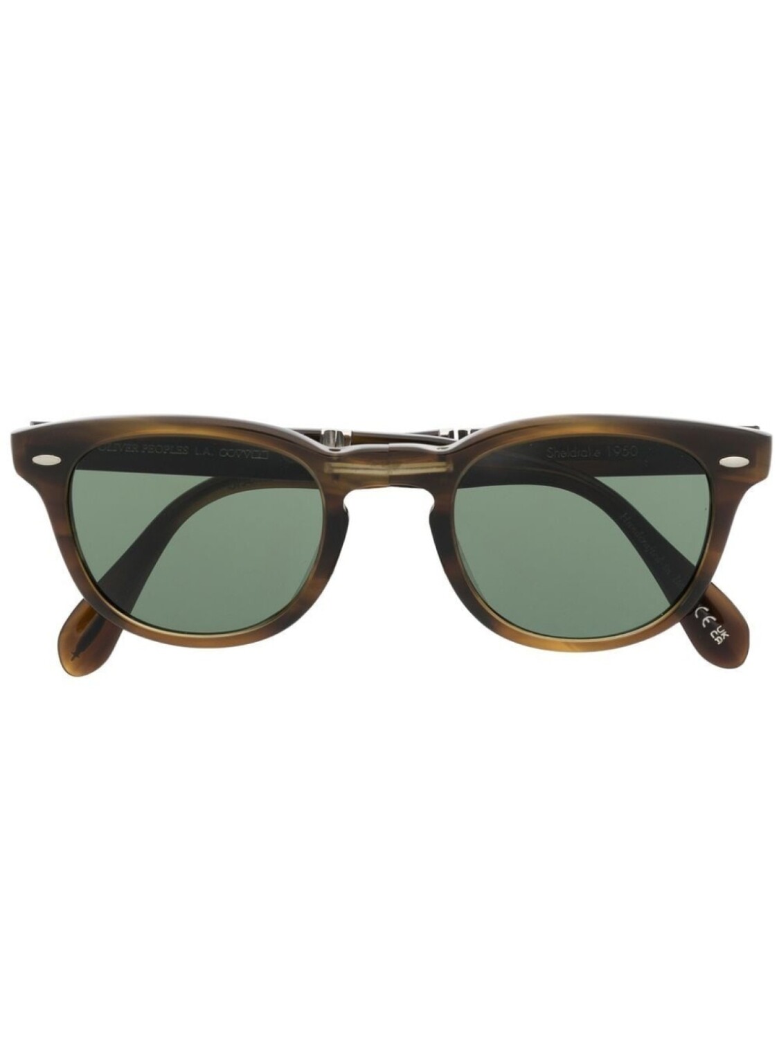 

Oliver Peoples солнцезащитные очки трапециевидной формы, коричневый