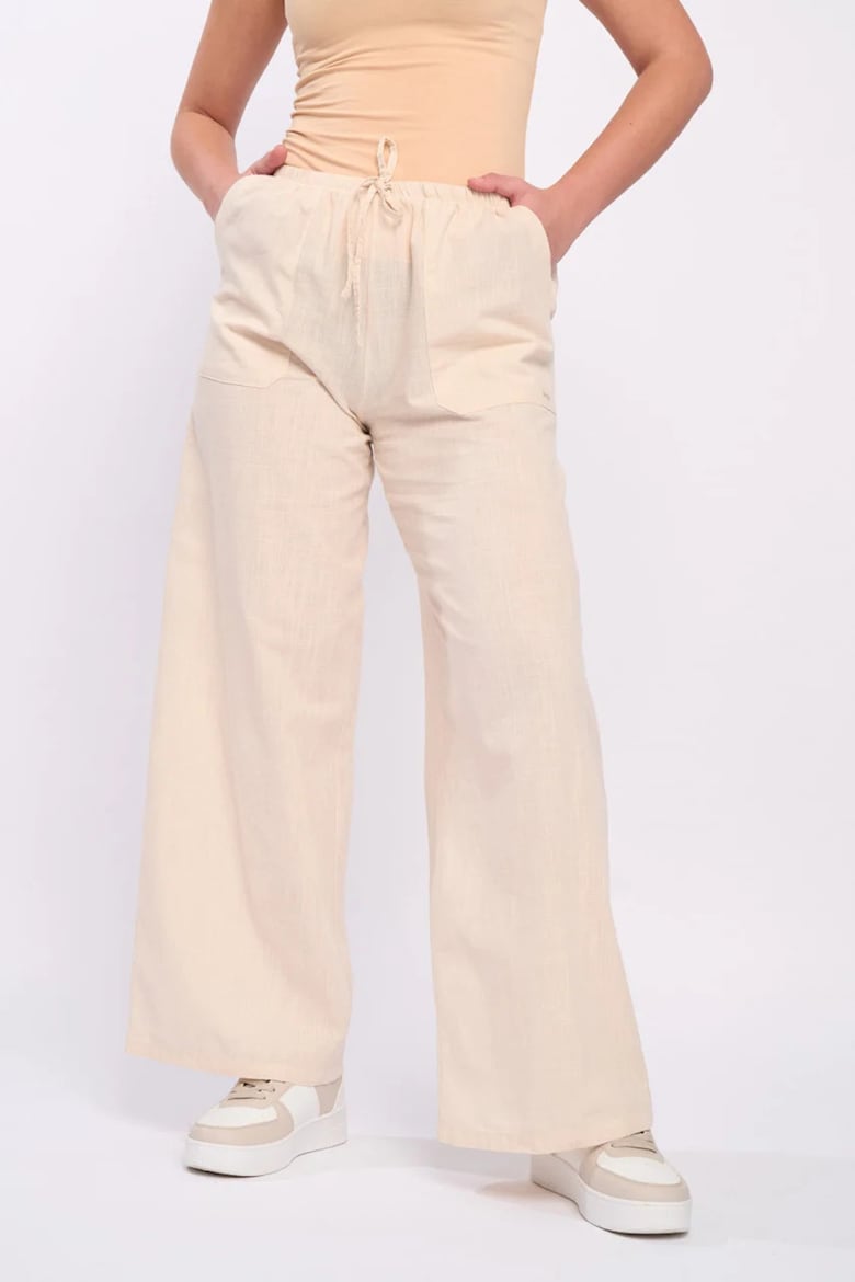 Широкие брюки из хлопка Lee Cooper, бежевый цена и фото