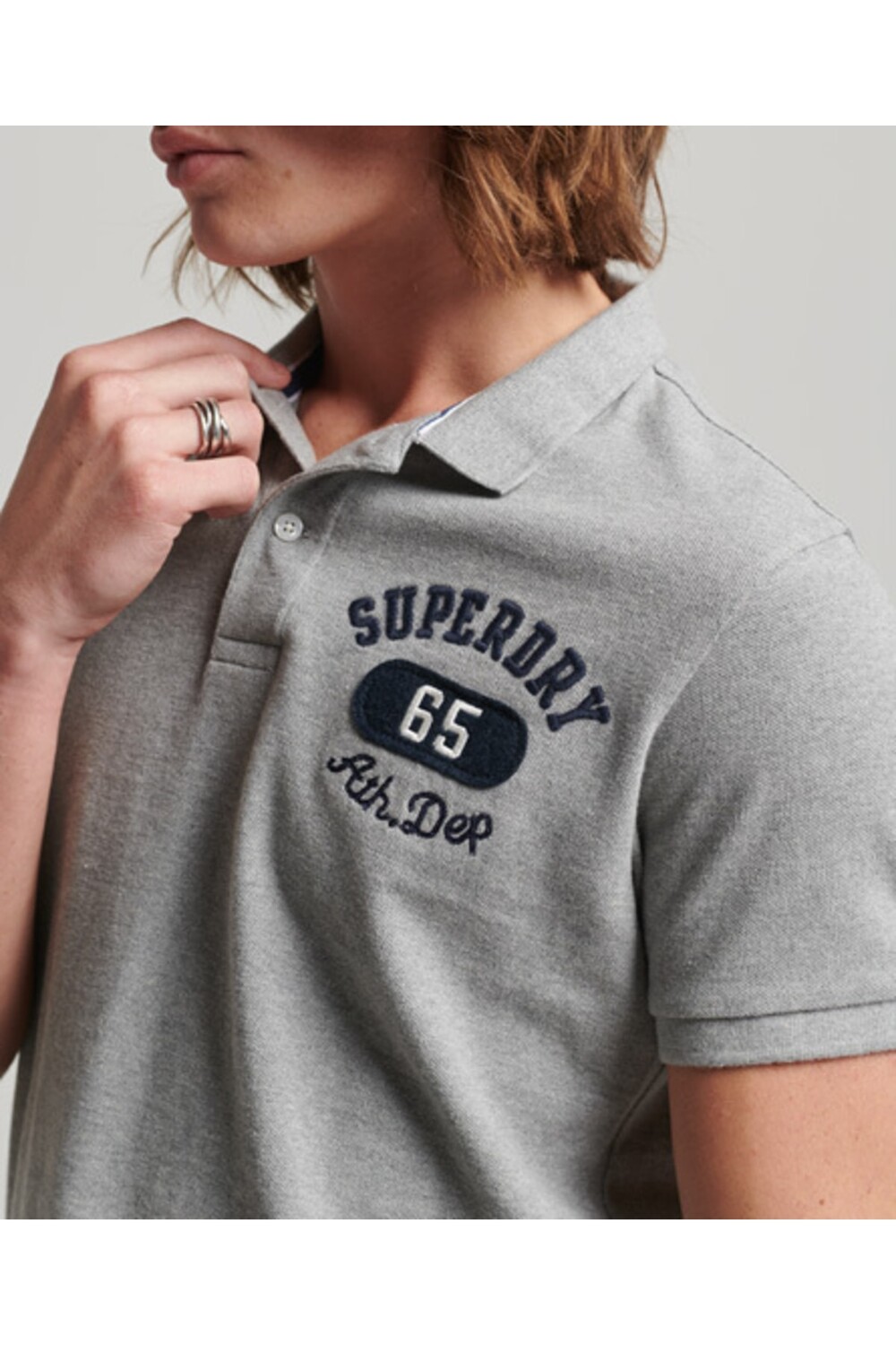 

Футболка-поло – Серая – Классический крой SUPERDRY, серый
