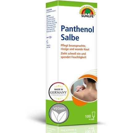 

Пантеноловая мазь для ухода за ранами и заживления ран и защиты потрескавшейся и воспаленной кожи с витамином Е 100 мл, Sunlife