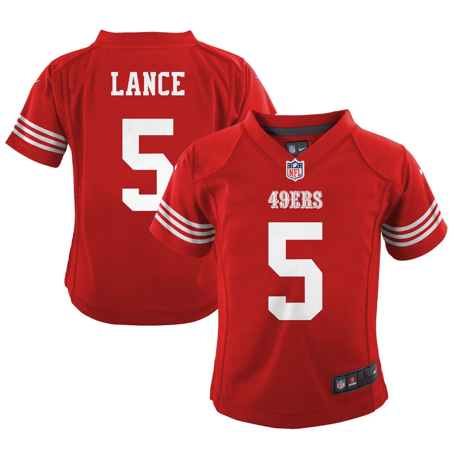 

Игровая майка Nike Trey Lance Scarlet San Francisco 49ers для малышей Nike