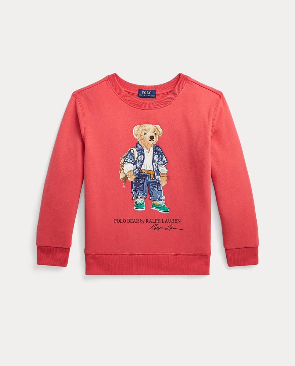 

Красный свитер для мальчика с мишкой-поло Polo Ralph Lauren, красный