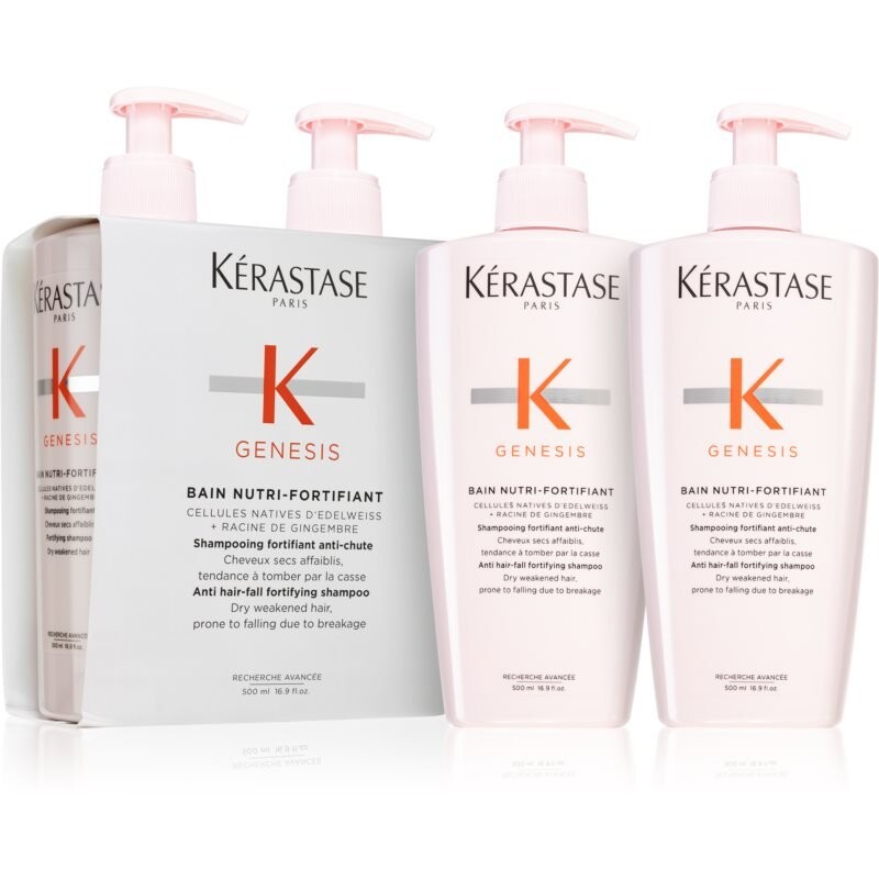 

Kérastase Genesis Bain Nutri-Fortifiant укрепляющий шампунь для слабых, склонных к выпадению волос 2x500 мл Inna Marka