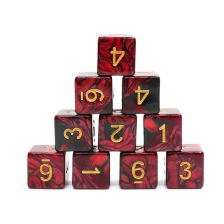 

Набор d6 — Джокеры Wild с золотом (10), Dice Sets - Resin/Acrylic - D6 Sets (Foam Brain Games)
