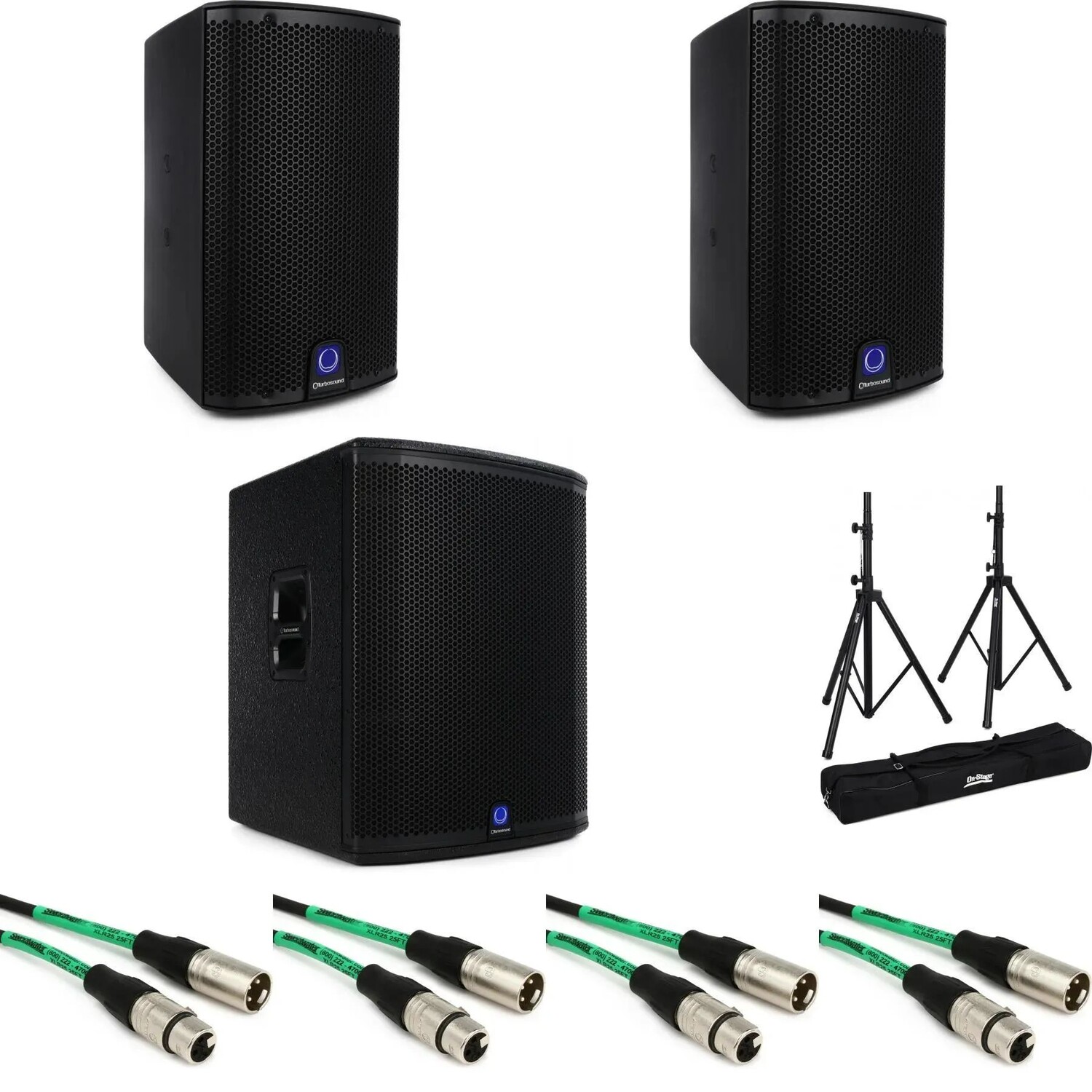 

Комплект Turbosound iQ8 8-дюймовый активный динамик мощностью 2500 Вт (пара) и активный сабвуфер мощностью 3000 Вт 18 дюймов