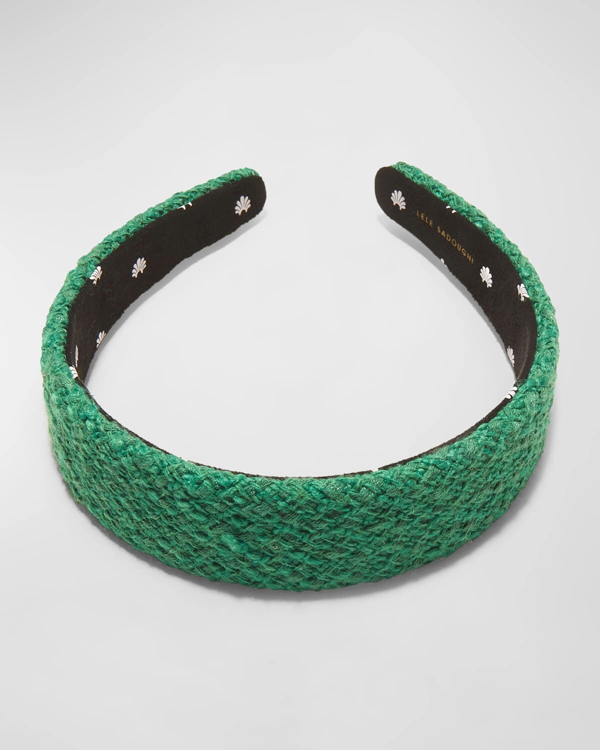 

Широкая повязка на голову Bessette из букле Lele Sadoughi, цвет Leaf Green 300