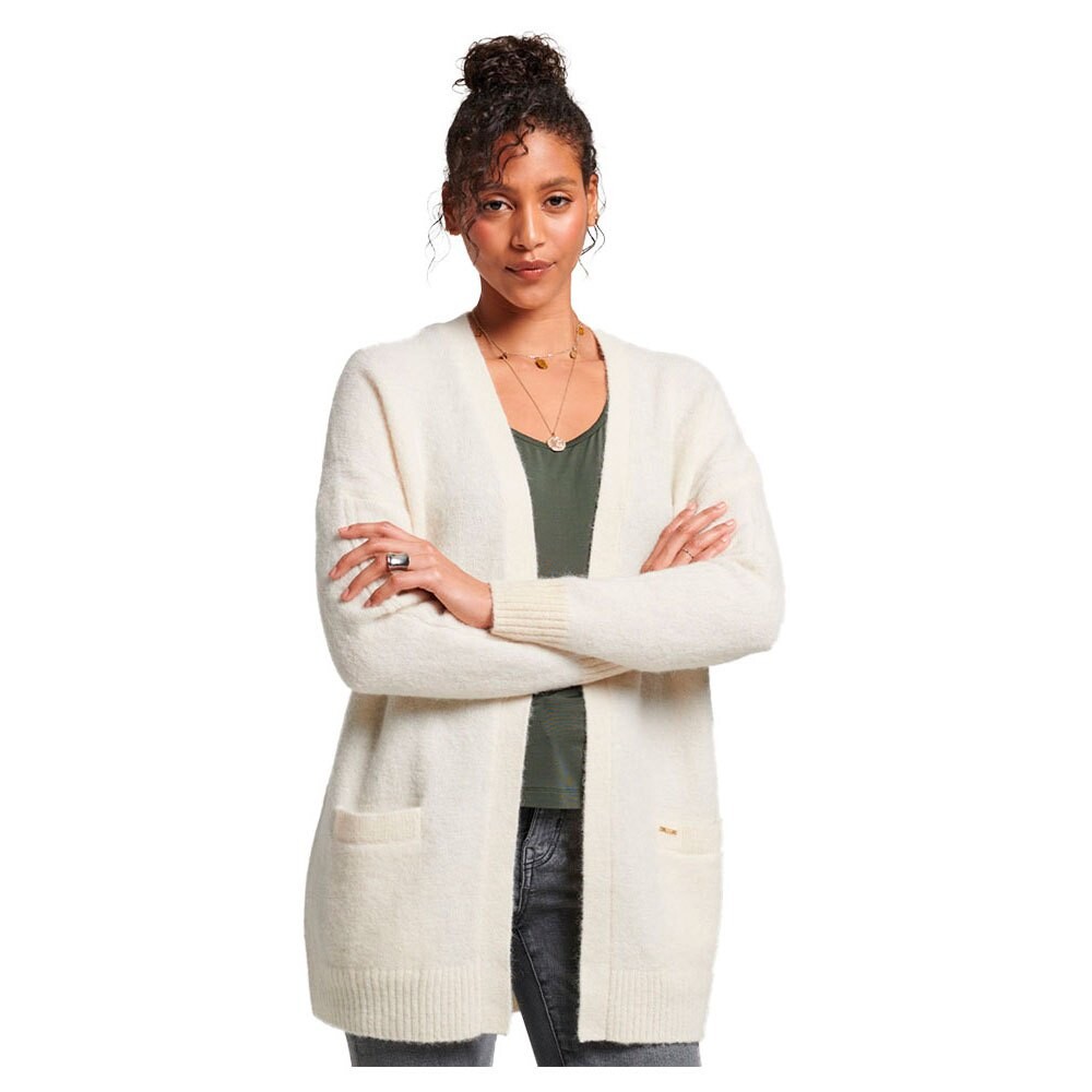 

Кардиган Superdry Studios Long, бежевый