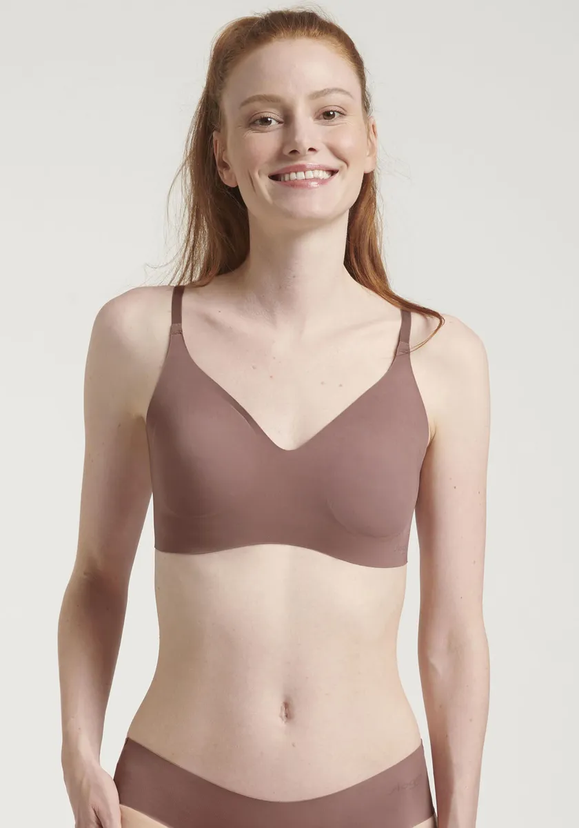 

Бюстье Sloggi "ZERO Microfibre 2.0 Bralette", бесшовное и невидимое, цвет Cacao