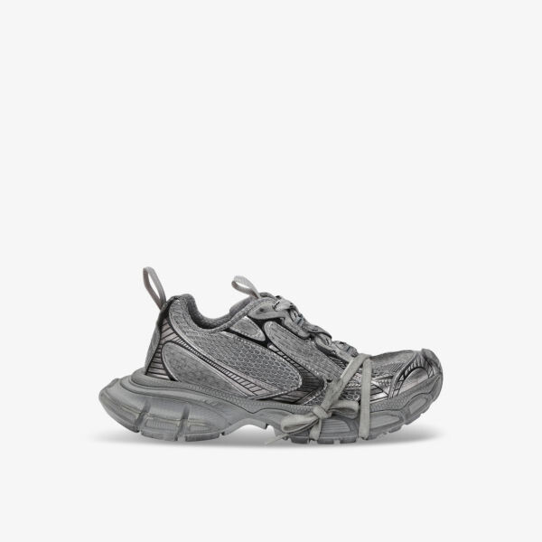 

Кроссовки 3xl с низким берцем и вставками из сетки Balenciaga, серый