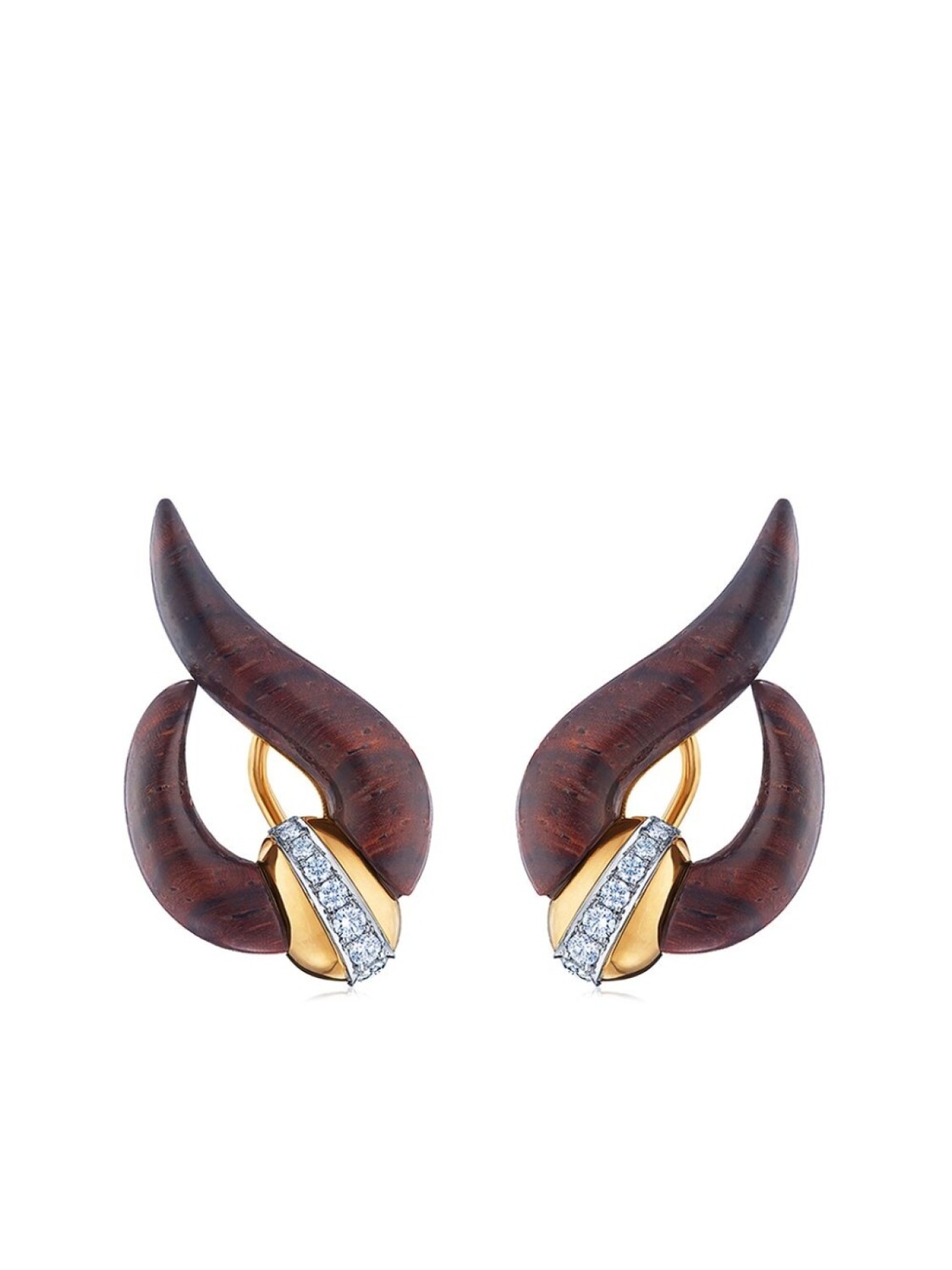 

Серьги Cocobolo из желтого золота с бриллиантами FRED LEIGHTON, золотой