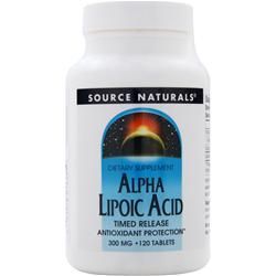 Source Naturals Альфа-липоевая кислота - замедленное высвобождение (300 мг) 120 таблеток source naturals яблочная кислота 2500 мг 120 таблеток