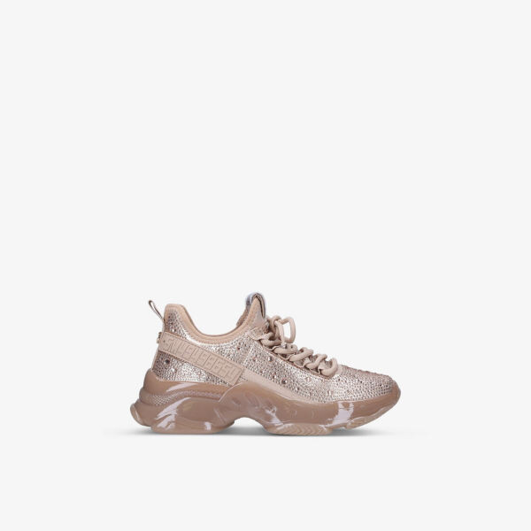 

Кроссовки maxima-r из плетеной ткани с низким берцем и кристаллами Steve Madden, цвет bronze