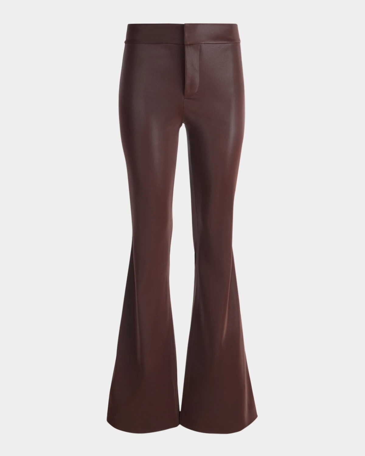 

Брюки из блестящей веганской кожи Andrew Alice + Olivia, цвет Espresso