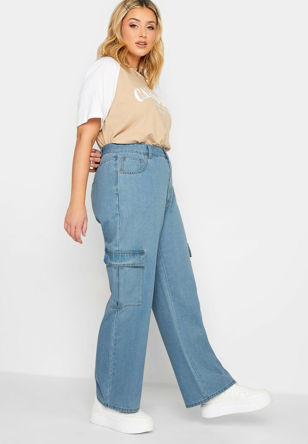

Джинсы расклешенные Yours Clothing, синий
