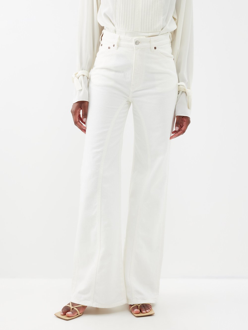 Прямые джинсы bianca Victoria Beckham, белый брюки bianca размер 42 черный